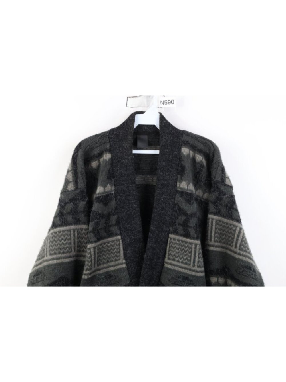 Vintage 90s Streetwear Mens Size Medium Heavyweight Wool Knit Cardigan Sweater - Picture 2 of 14